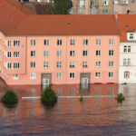 Flooded houses